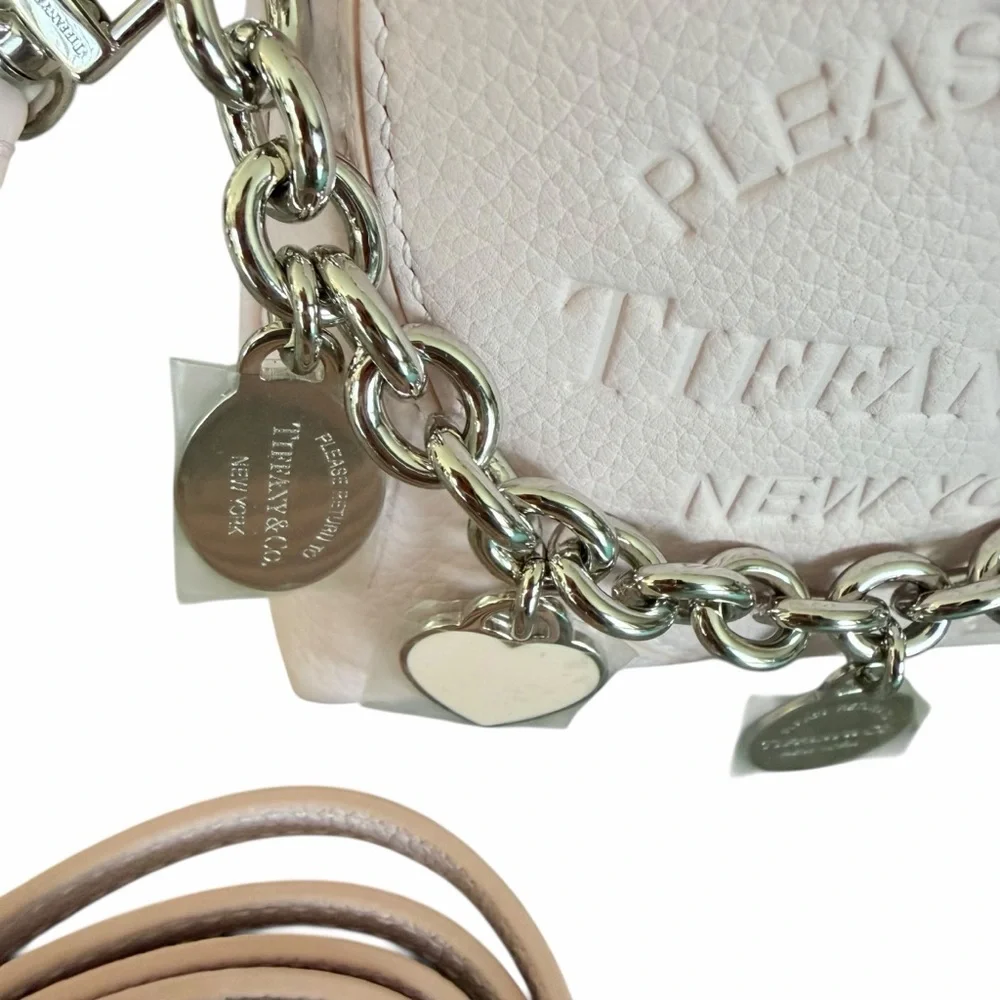 Tiffany & Co. Return To Tiffany Pink Micro Tote Crossbody Charms On Chain NWT - Picture 5 of 12